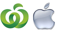 Woolworth und Apple Logo